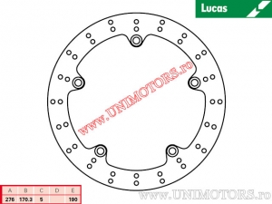 Δισκόπλακα πίσω φρένου MST448 ακίνητη - Lucas TRW