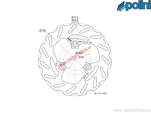 Δισκός μπροστινού / πίσω φρένου (190x58,3x4mm) - MBK Booster Next Generation II 50 AIR 2T E2 ('02-'09 