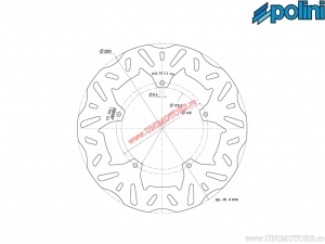 Δισκόφρενο εμπρός/πίσω (260x125,2x4mm) - Piaggio Beverly Cruiser 250i H2O 4T E3 ('07-'09 - εμπρός/πί