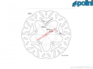 Δισκόφρενο εμπρός (263x101,2x5mm) - Peugeot Geopolis 125i H2O 4T E2 ('06-'07) / Satelis 2 400i H2O 4T E2 ('14-'1