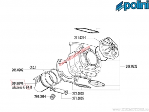 Εμβολο 2Τ (διάμετρος 60mm / μέτρο C) - Aprilia AF1 125 Futura / Pegaso 125 / RX 125 R / HM CRE 125 2Τ / Ro