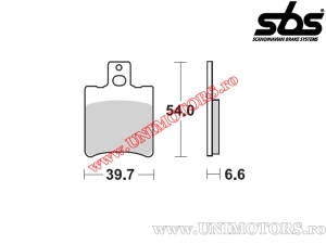 Εμπρόσθια τακάκια φρένου - SBS 114HF (κεραμικά) - (SBS)