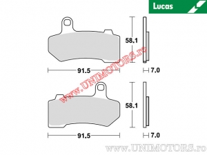 Εμπρόσθια τακάκια φρένων - MCB781SV συνθετικά SV - Lucas TRW