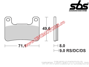 Εμπρόσθια τακάκια φρένων - SBS 806DC (διπλό άνθρακα) - (SBS)