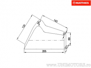 Θήκη μοτοσικλέτας - 205 x 139 εκ - JM