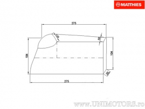 Κάλυμμα μοτοσικλέτας - 275 x 160 εκ - JM