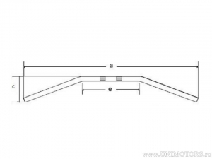 Μαύρο τιμόνι από χάλυβα Drag Bar διαμέτρου 22mm και μήκους 755mm - Fehling