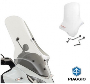 Μεγάλο διάφανο παρμπρίζ - Piaggio MP3 Business ABS ('16-'18) / MP3 Sport ABS ('16-'18) 4T LC 500cc - Piaggi