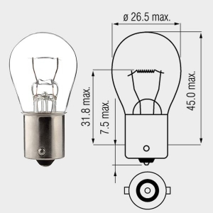 Μοτοπρο - Κανονικός Μπεκ 12V - 21W BA15S HeavyDuty