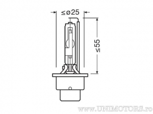 Μοτοσυκλέτα Xenon D2R PK32d-3 COOL BLUE INTENSE 85V 35W - Osram