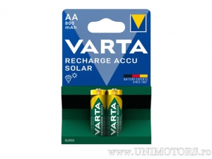 Μπαταρία AA επαναφορτιζόμενη ACCU Solar 1.2V 800mAh σετ blister 2τμχ - Varta