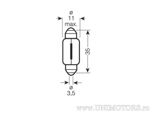 Μπεκ C5W SV8.5-8 24V 5W Μ: 36mm - Osram