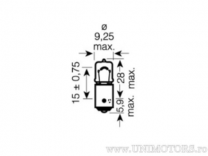 Μπεκ H6W BAX9S 12V 6W - Osram