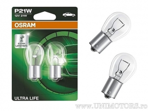 Μπεκ P21W BA15S Ultra Life 12V 21W blister (σετ 2 τεμαχίων) - Osram