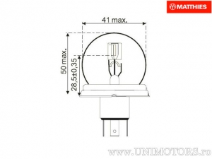 Μπεκ R2 P45T 6V 45/40W - JM