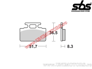 Μπροστινά μανέτες φρένων - SBS 110HF (κεραμικά) - (SBS)