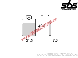 Μπροστινά μανέτες φρένων - SBS 130HF (κεραμικά) - (SBS)