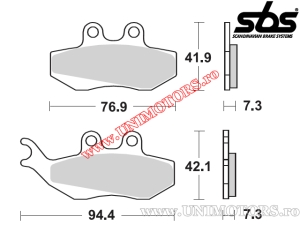 Μπροστινά μαξιλάρια φρένων - SBS 120HF (κεραμικά) - (SBS)