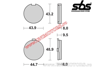 Μπροστινά μαξιλάρια φρένων - SBS 524HF (κεραμικά) - (SBS)