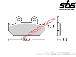 Μπροστινά μαξιλάρια φρένων - SBS 600HF (κεραμικά) - (SBS)