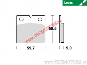 Μπροστινά τακάκια φρένων - MCB533SV συνθετικά SV - Lucas TRW