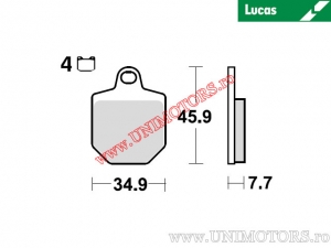 Μπροστινά τακάκια φρένων - MCB794SRQ συνθετικά SRQ - Lucas TRW