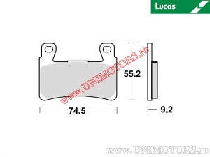 Μπροστινά τακάκια φρένων - MCB819SV συνθετικά SV - Lucas TRW