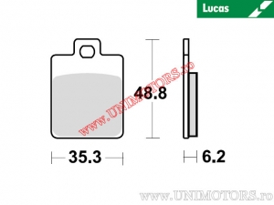 Μπροστινά τακάκια φρένων - MCB827 οργανικά - Lucas TRW