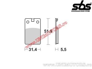 Μπροστινά τακάκια φρένων - SBS 132HF (κεραμικά) - (SBS)