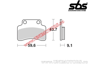 Μπροστινά τακάκια φρένων - SBS 141HF (κεραμικά) - (SBS)