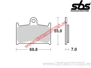 Μπροστινά τακάκια φρένων - SBS 714HF (κεραμικά) - (SBS)