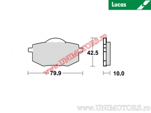 Μπροστινές τακάκια φρένων - MCB587 οργανικά - Lucas TRW