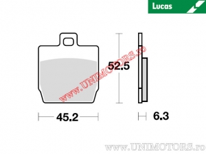 Μπροστινές τακάκια φρένων - MCB701 οργανικά - Lucas TRW