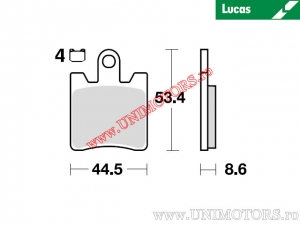 Μπροστινές τακάκια φρένων - MCB706 οργανικά - Lucas TRW