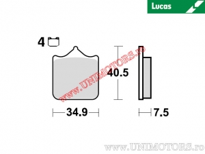 Μπροστινές τακάκια φρένων - MCB721SCR sinter-carbon SCR - Lucas TRW