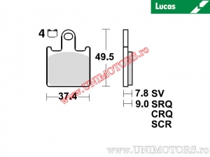 Μπροστινές τακάκια φρένων - MCB789SCR sinter-carbon SCR - Lucas TRW