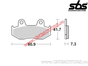 Μπροστινές τακάκια φρένων - SBS 104HF (κεραμικά) - (SBS)