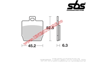 Μπροστινές τακάκια φρένων - SBS 145CT (τεχνολογία άνθρακα) - (SBS)