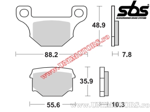 Μπροστινές τακάκια φρένων - SBS 585HF (κεραμικά) - (SBS)