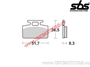 Μπροστινές τακάκια φρένων - SBS 618HF (κεραμικά) - (SBS)