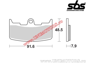 Μπροστινές τακάκια φρένων - SBS 795HF (κεραμικά) - (SBS)