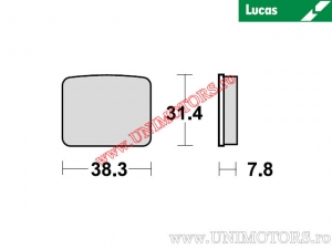 Μπροστινή πλάκα φρένου - MCB596 οργανική - Lucas TRW