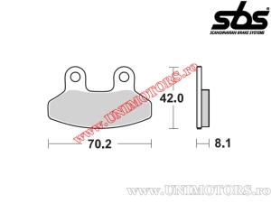 Μπροστινή πλάκα φρένου - SBS 178CT (τεχνολογία άνθρακα) - (SBS)