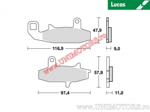 Μπροστινή πλάκα φρένων - MCB597SV σιντερισμένη SV - Lucas TRW