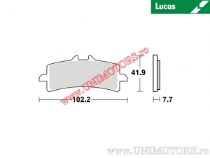 Μπροστινή πλάκα φρένων - MCB792SV σιντερισμένη SV - Lucas TRW