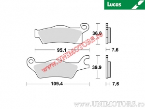 Μπροστινή πλάκα φρένων - MCB862SI συνθετική SI - Lucas TRW