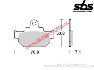 Μπροστινή πλάκα φρένων - SBS 581HF (κεραμική) - (SBS)