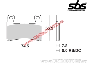 Μπροστινή πλάκα φρένων - SBS 734HF (κεραμική) - (SBS)