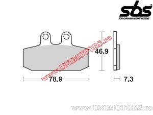 Μπροστινή τακάκια φρένου - SBS 108HF (κεραμικά) - (SBS)