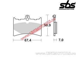 Μπροστινή τακάκια φρένου - SBS 601HF (κεραμικά) - (SBS)